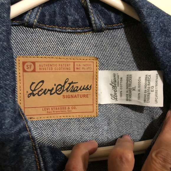 LEVI STRAUSS  TRUCKER DENIM BLUE JEAN JACKET ART - Picture 6 of 8
